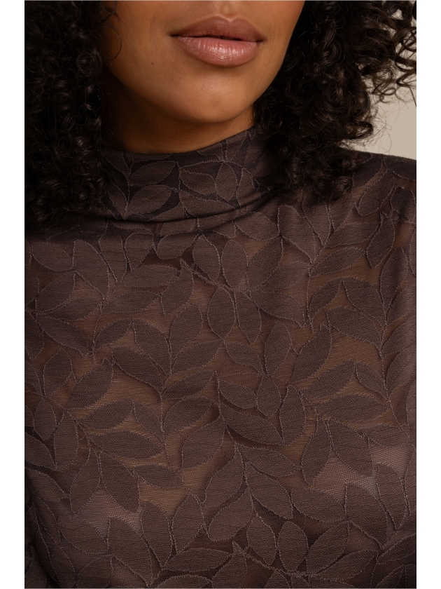 Studio Anneloes Reagan lace top 8700 espresso