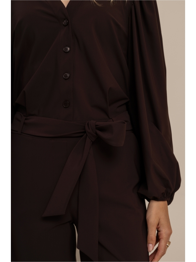 Studio Anneloes Cherie jumpsuit 8700 espresso