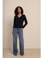 Studio Anneloes Vicky LS shirt 6900 dark blue