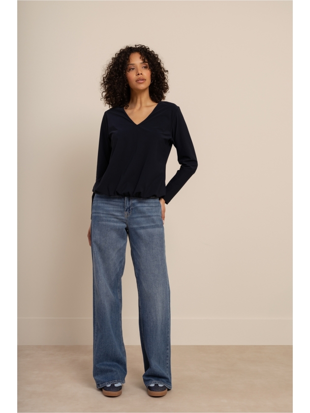 Studio Anneloes Vicky LS shirt 6900 dark blue