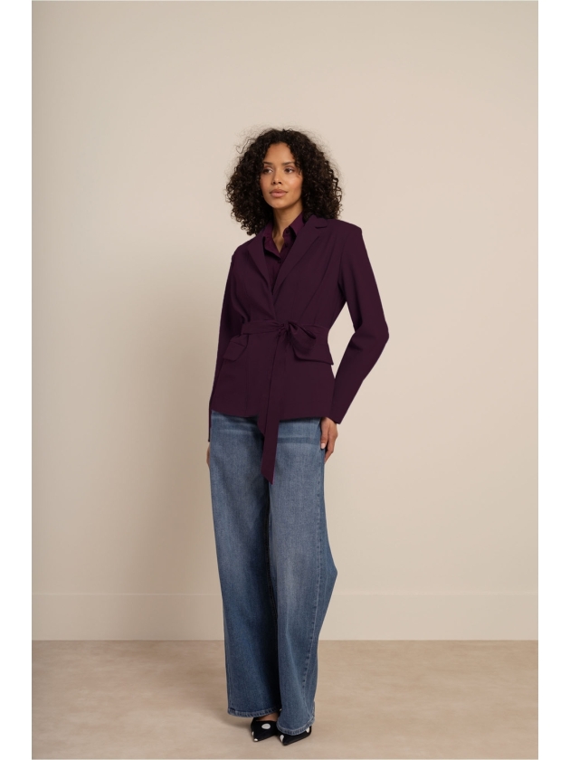 Studio Anneloes Elin bonded blazer 3800 blackberry