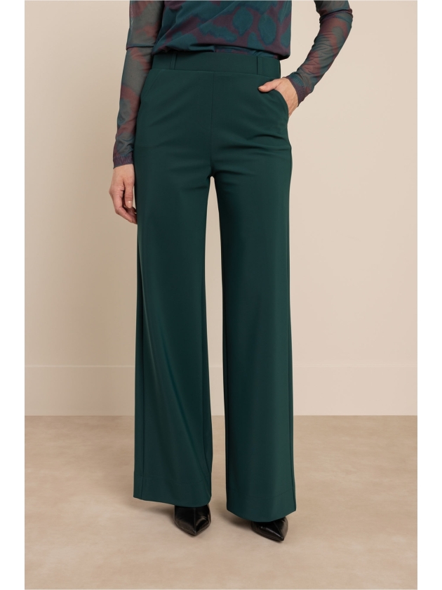 Studio Anneloes Lexie bonded trousers 8300 dark teal