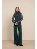Studio Anneloes Lexie bonded trousers 8300 dark teal