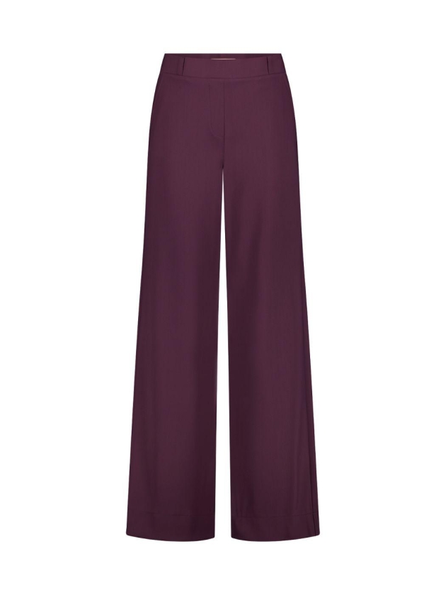 Studio Anneloes Lexie bonded trousers 4800 aubergine