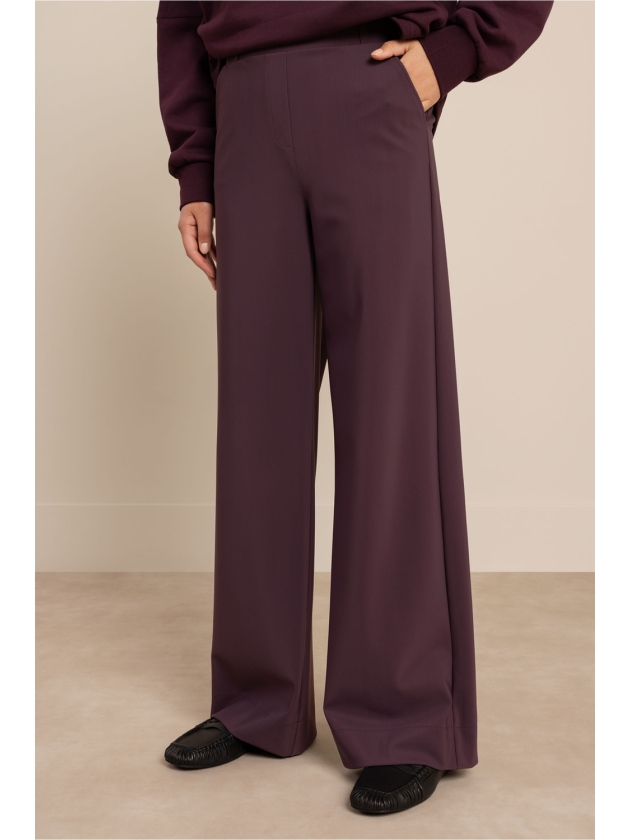 Studio Anneloes Lexie bonded trousers 4800 aubergine