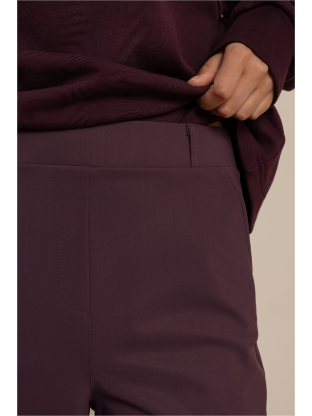 Studio Anneloes Lexie bonded trousers 4800 aubergine