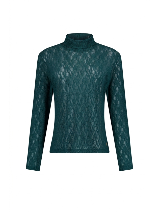 Studio Anneloes Reagan lace col top 8200 teal
