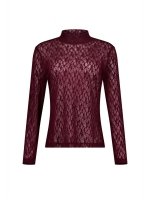 Studio Anneloes Reagan lace col top 4800 aubergine