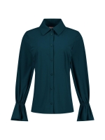 Studio Anneloes XX Duna ruffle blouse 8300 dark teal