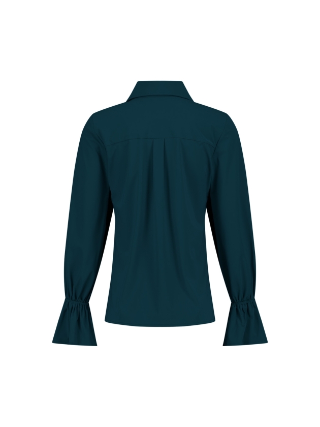 Studio Anneloes XX Duna ruffle blouse 8300 dark teal