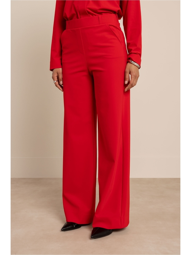 Studio Anneloes Lexie bonded trousers 4100 rich red