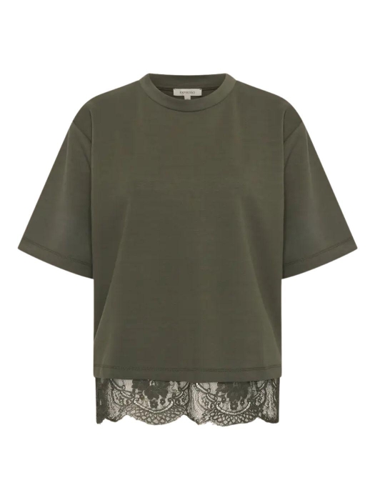 Expresso Tee cupro touch lace hem EX521 Beetle