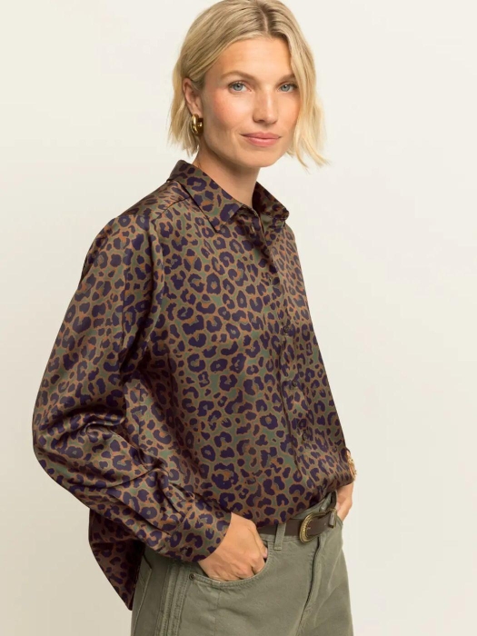 Expresso Blouse satin print EX521 Beetle