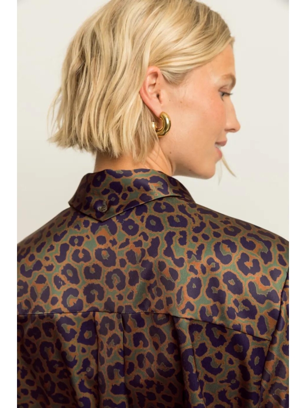 Expresso Blouse satin print EX521 Beetle