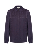 Expresso Blouse woven animal jacquard EX395 Blue nights