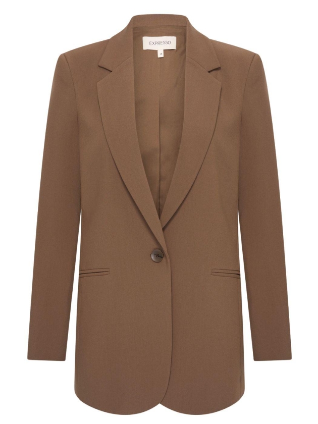 Expresso Blazer woven long EX851 Fudge