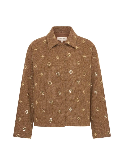Expresso Jacket woven embellishment EX163 Toffee