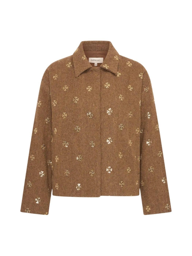 Expresso Jacket woven embellishment EX163 Toffee