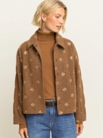 Expresso Jacket woven embellishment EX163 Toffee