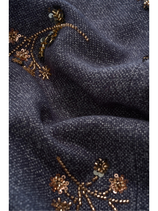 Expresso Jacket woven embellishment EX395 Blue nights