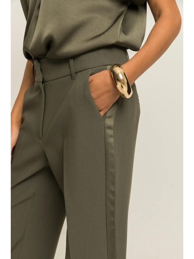 Expresso Pants satin stripe EX521 Beetle
