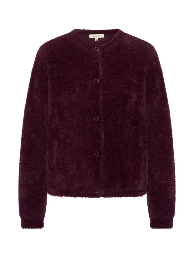 Expresso Cardigan fur knit EX851 Fudge