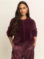 Expresso Cardigan fur knit EX851 Fudge