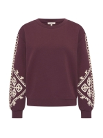 Expresso Sweater jersey tape embroiderie EX851 Fudge