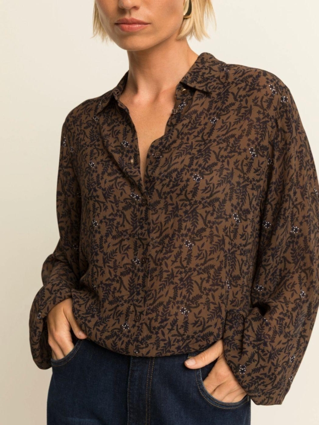 Expresso Blouse print long sleeve EX152 Rain drum