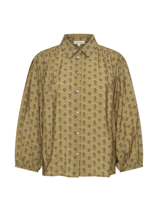 Expresso Blouse woven print EX509 Green moss