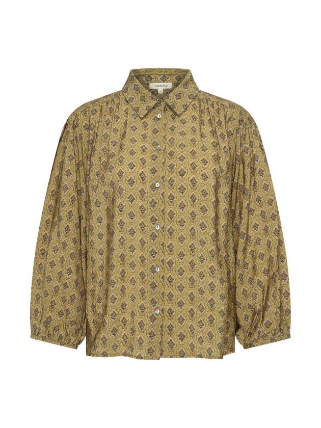 Expresso Blouse woven print EX509 Green moss