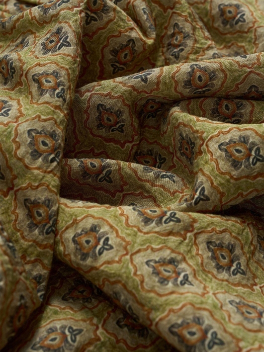 Expresso Blouse woven print EX509 Green moss