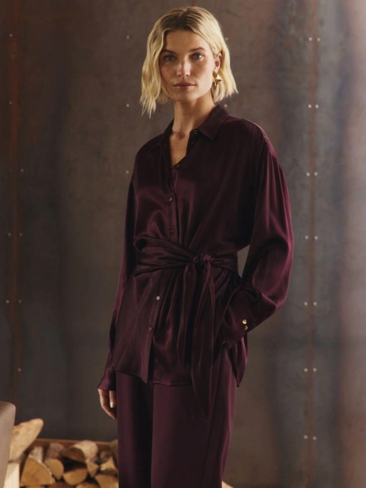 Expresso Blouse knot detail EX851 Fudge