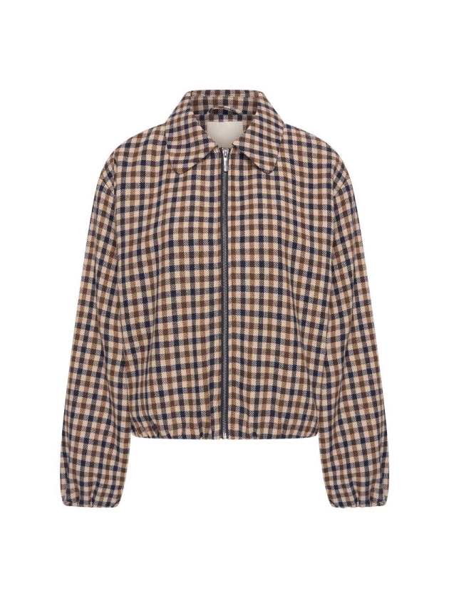 Expresso Jacket woven check short EX395 Blue nights