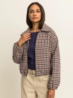 Expresso Jacket woven check short EX395 Blue nights