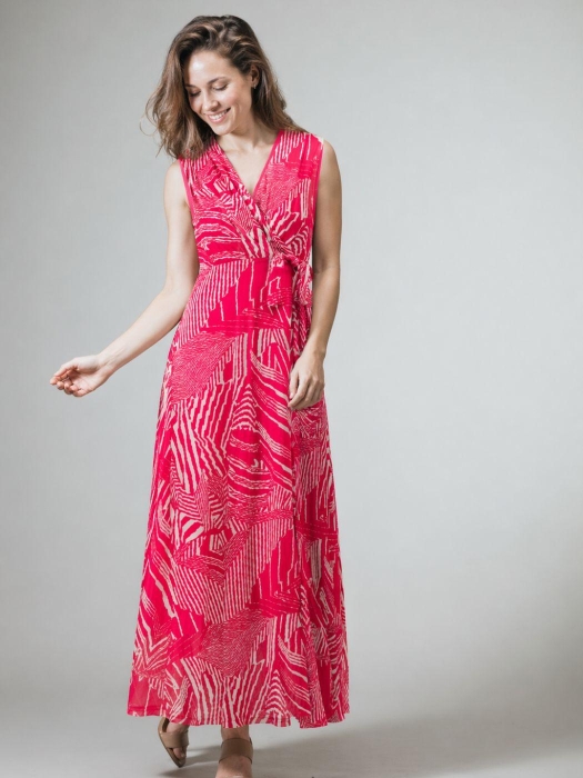 Label Dot Sandra 751 fuchsia / wit