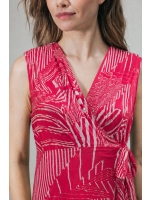Label Dot Sandra 751 fuchsia / wit
