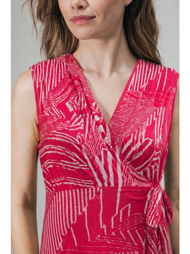 Label Dot Sandra 751 fuchsia / wit