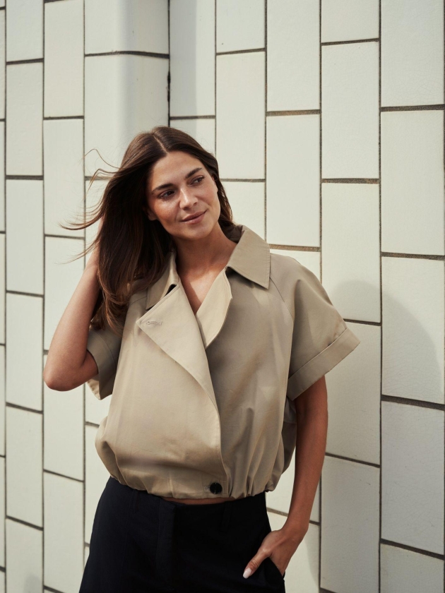 Neo Noir Lisha trench vest 214 Taupe