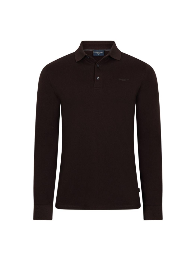 Cavallaro Basso Polo LS 898000 Dark brown