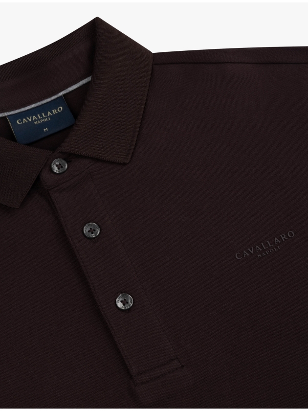 Cavallaro Basso Polo LS 898000 Dark brown