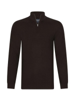 Cavallaro Merino Half Zip Pullover 898 Darm brown