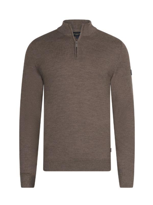 Cavallaro Merino Half Zip Pullover 840000 Taupe
