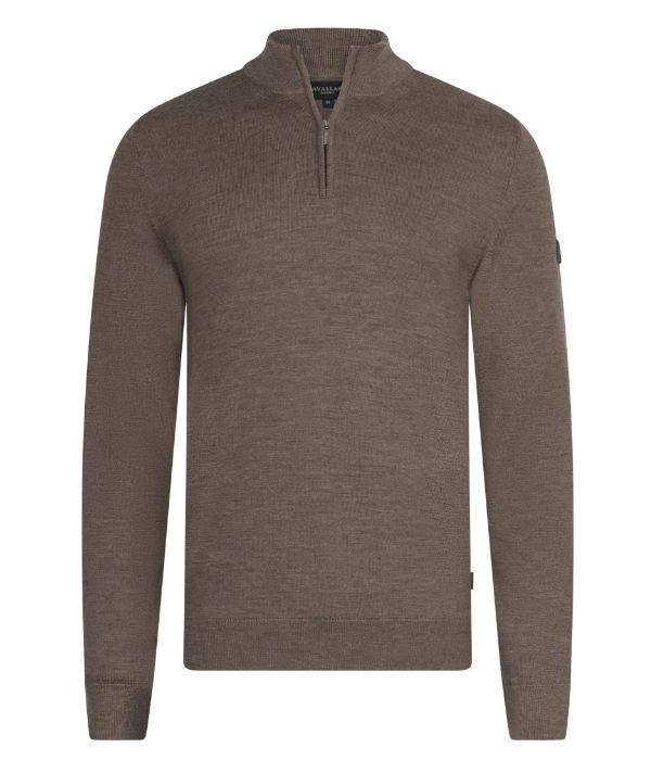 Cavallaro Merino Half Zip Pullover 840000 Taupe