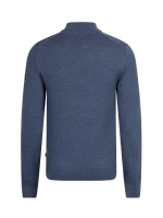 Cavallaro Merino Half Zip Pullover 650000 Mid blue
