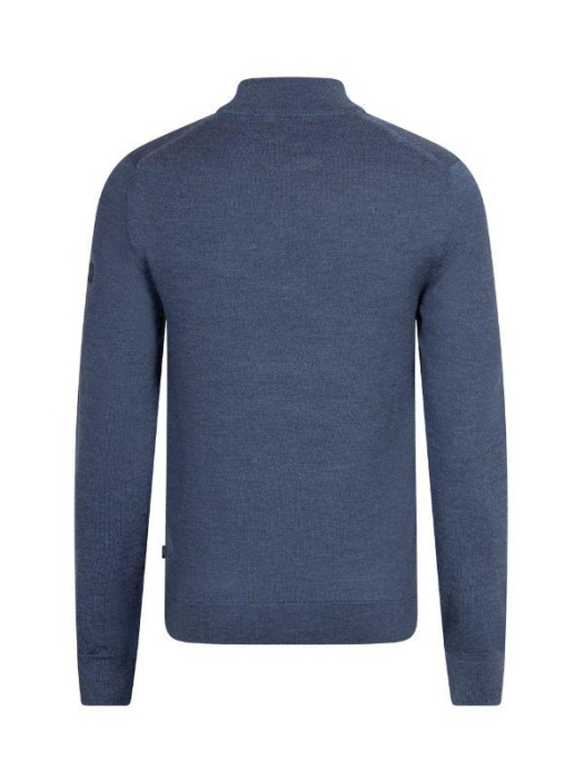 Cavallaro Merino Half Zip Pullover 650000 Mid blue