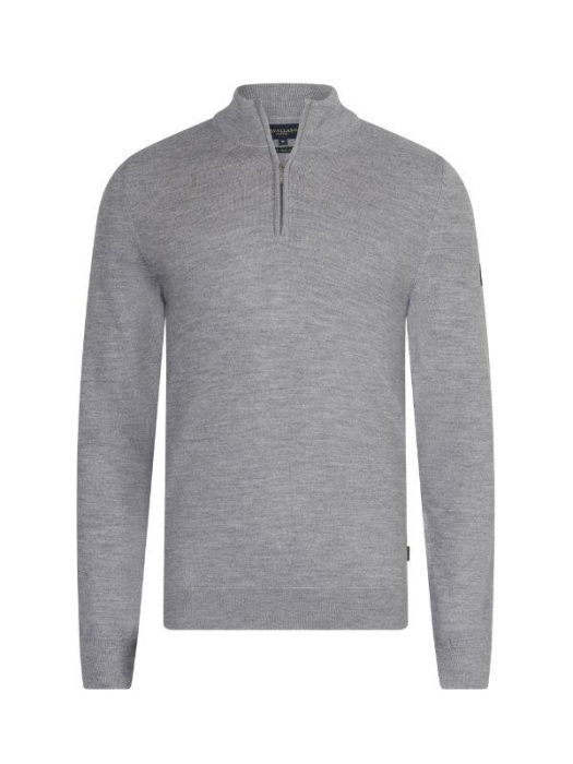 Cavallaro Merino Half Zip Pullover 900000 Light grey