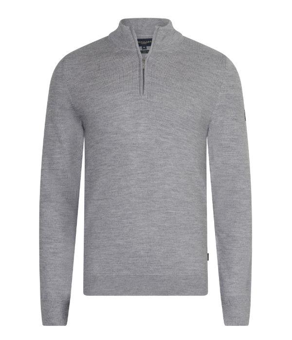 Cavallaro Merino Half Zip Pullover 900000 Light grey