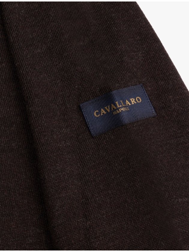 Cavallaro Merino Roll Neck Pullover 898000 Dark brown