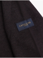 Cavallaro Merino Long Sleeve Polo 898000 dark brown